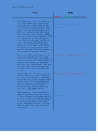 Music video script | DOCX