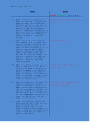 Music video script | DOCX