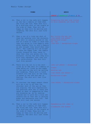 Music video script | DOCX