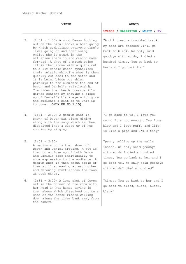 music video script