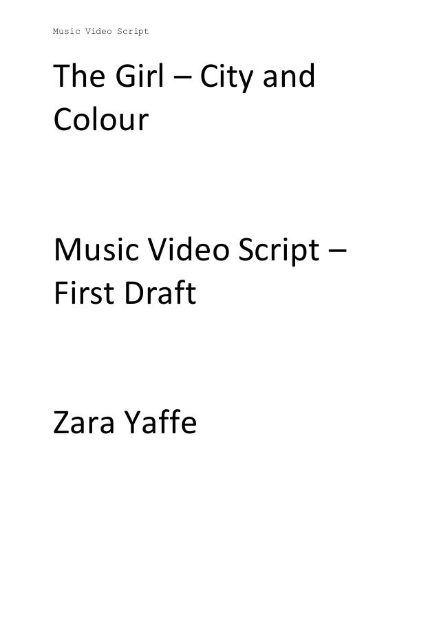 music video script template video script template