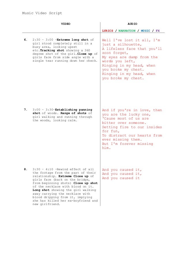 music video script