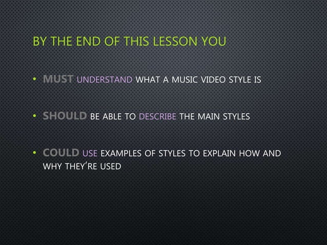 Music video styles | PPT