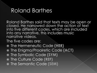 Music Video Theorists | PPTX