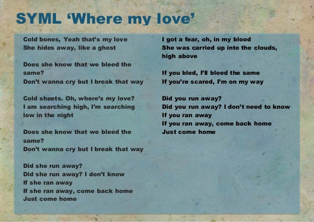 Syml Wheres My Love Roblox Id