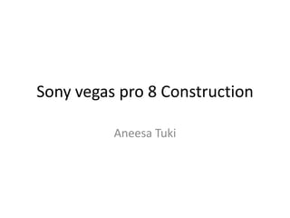 Sony vegaspro 8 Construction Aneesa Tuki 