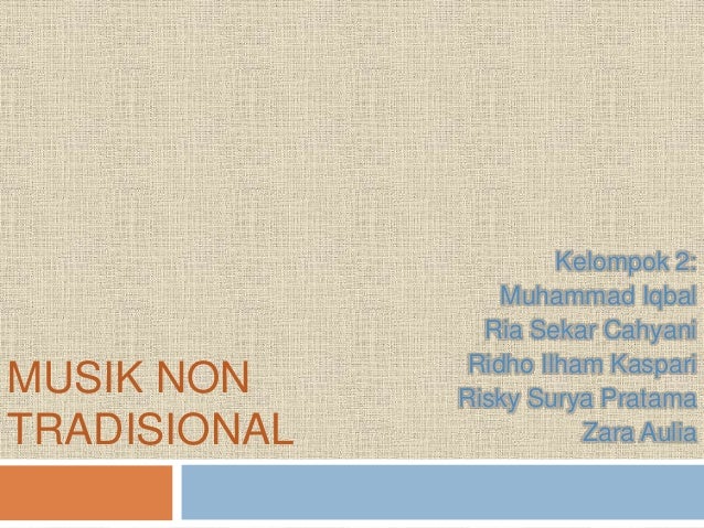 Contoh Musik Non Tradisional - Mosaicone