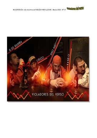 MUSIPOESÍA. Una iniciativa de POESÍA PARA LLEVAR. Marzo 2015. Nº 17.
 