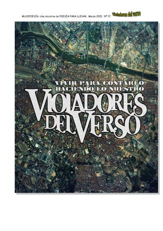 MUSIPOESÍA. Una iniciativa de POESÍA PARA LLEVAR. Marzo 2015. Nº 17.
 