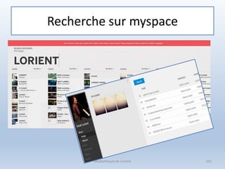 Recherche sur myspace
Médiathèque de Lorient 101
 