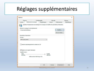 Réglages supplémentaires
29Médiathèque de Lorient
 