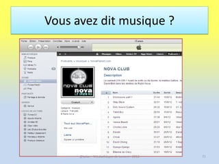 Vous avez dit musique ?




      @telier - Médiathèque de Lorient - 2012   71
 