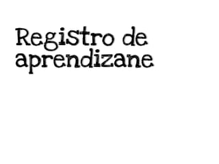 Registro de
aprendizaje
 