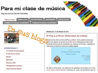 En sus blogs
 