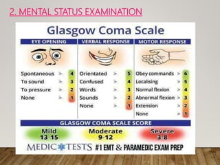 2. MENTAL STATUS EXAMINATION
 