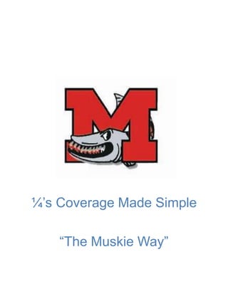 Muskingum College  ¼’s Coverage Made Simple “The Muskie Way” 
