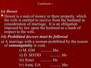 Doower Muslim-Marriage under muslim law of Bangladesh | PPT