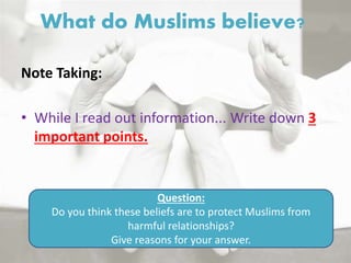 Muslim Attitudes Towards Sex | PPTX