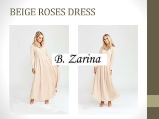 BEIGE ROSES DRESS
 
