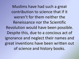Muslim Contribution to Science