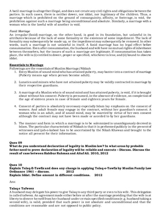 Muslim Law (L.L.B. 1st Year) Preliminary | DOCX