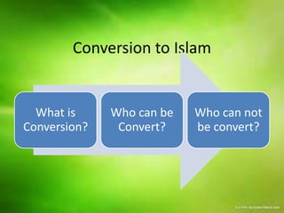 Islam Conversion Process Muslim law - Ritu Gautam | PPSX