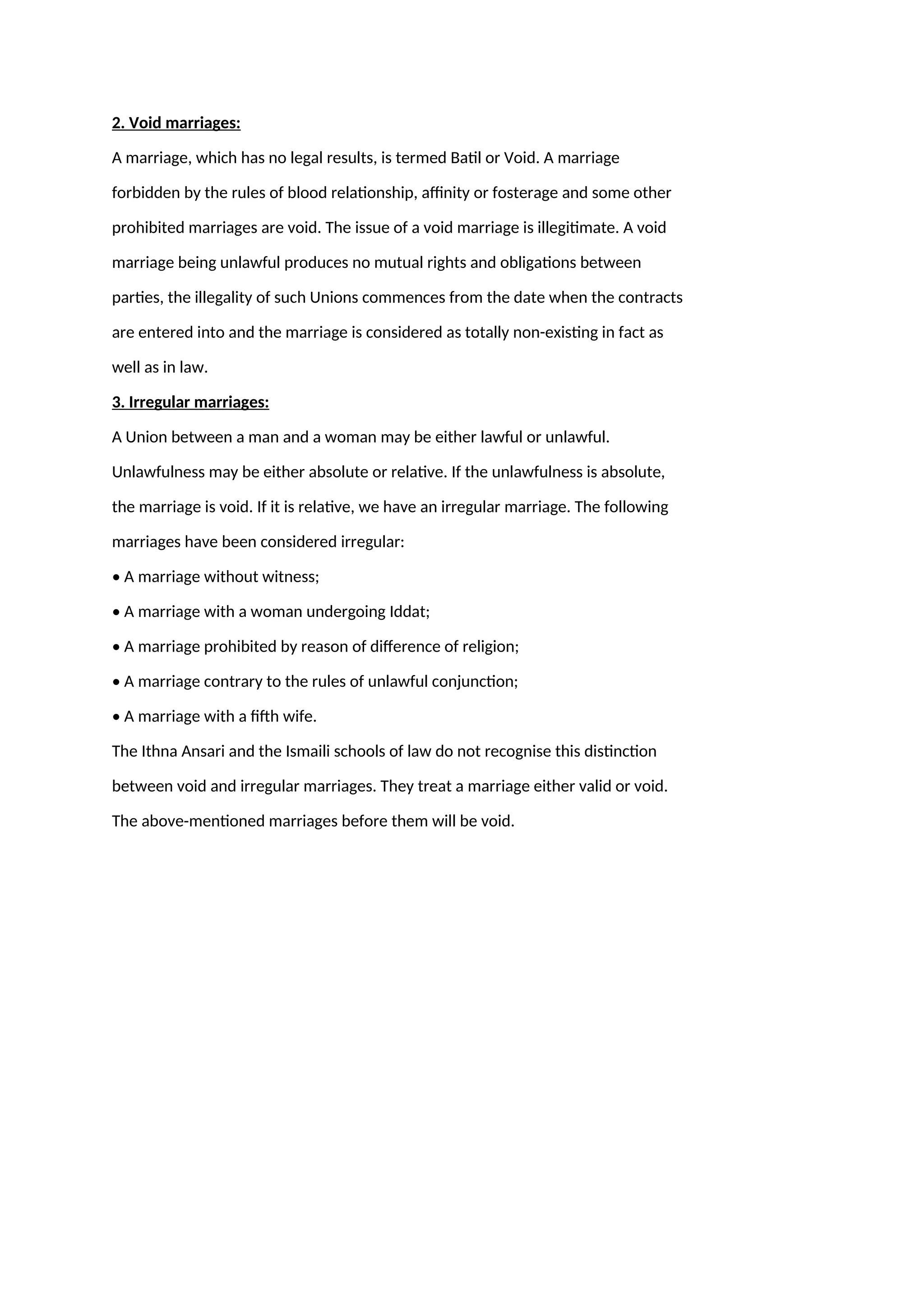 MUSLIM MARRIAGE , NATURE & KINDS AND DIFFERENCE | DOCX