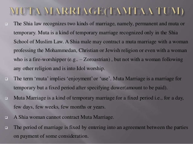  Muta Marriage In Islam What Is The Provision Of Muta Marriage Under 