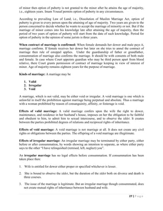 Llb Part 2 Notes.pdf Muslim Personal Law Short Study Notes (LLB Part 2) | PDF