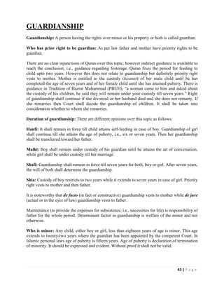Llb Part 2 Notes.pdf Muslim Personal Law Short Study Notes (LLB Part 2) | PDF
