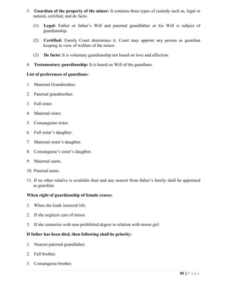 Llb Part 2 Notes.pdf Muslim Personal Law Short Study Notes (LLB Part 2) | PDF
