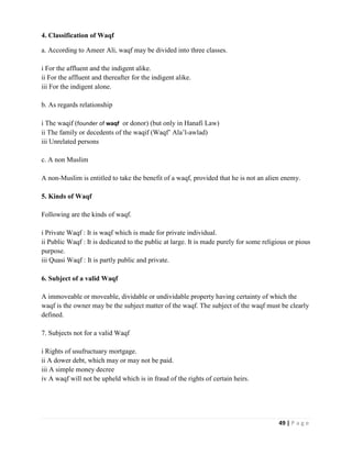 Llb Part 2 Notes.pdf Muslim Personal Law Short Study Notes (LLB Part 2) | PDF