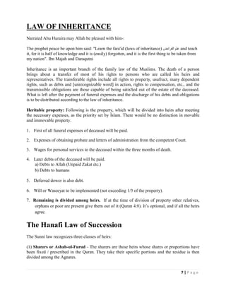 Llb Part 2 Notes.pdf Muslim Personal Law Short Study Notes (LLB Part 2) | PDF