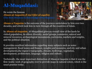 Abu'l Khair (12th century)
Another botanist is Abu'l Khair.
He is the author of a book on farming: Kitab al-Filaha.
the main contents of Abū ’l-Khayr’s treatise thus:
(i) General considerations on planting (gharāsa):
favourable months; influence of the moon;
the time needed for plants to grow and to yield fruit;
age of trees; damage (weather, animals, fire, water);
special treatment of olive-trees, vines, fig-trees, palm-trees;
(ii) Cultivation of trees, bushes, grains, seeds;
layering, pruning, grafting; fruit and vegetable conserves; growing of vegetables;
aromatic plants, flowers; flax and cotton; banana and sugar-cane;
(iii) Animals: of the back-yard, especially pigeons; bees and wild animals.
(iv) Tajārib al-‘ām, i.e. meteorological or astrological prognostications.”
Abu'l Khair proposes four procedures to collect rain water, and other artificially
obtained waters. Abu'l Khair also informs on the process of sugar making .
 