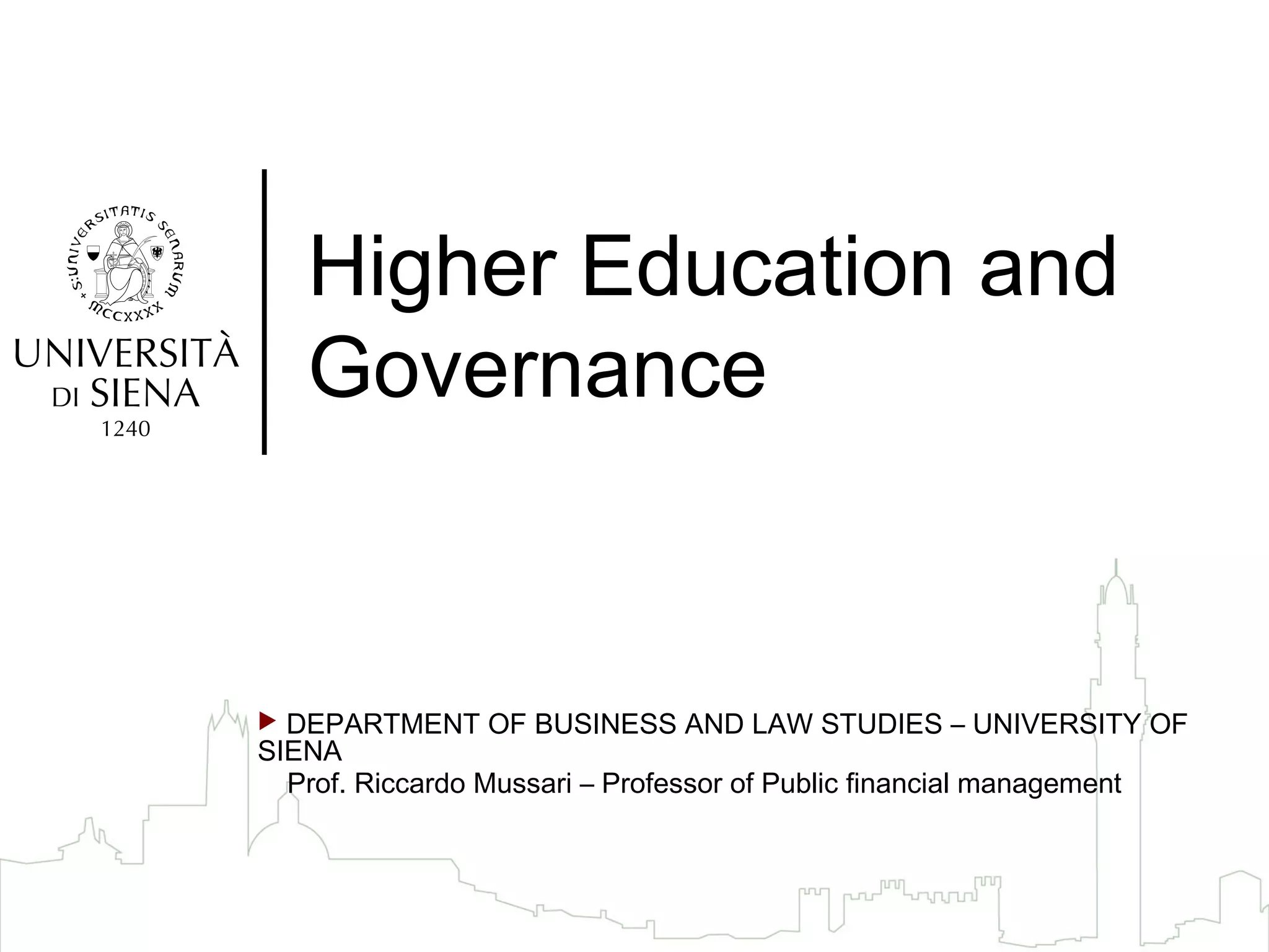 Higher Education and Governance | PPT