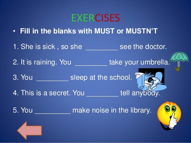 Must and mustn't (perla)