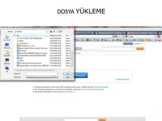DOSYA YÜKLEME
 