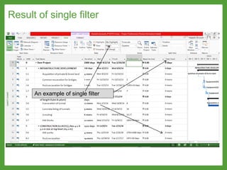 Result of single filter
An example of single filter
 