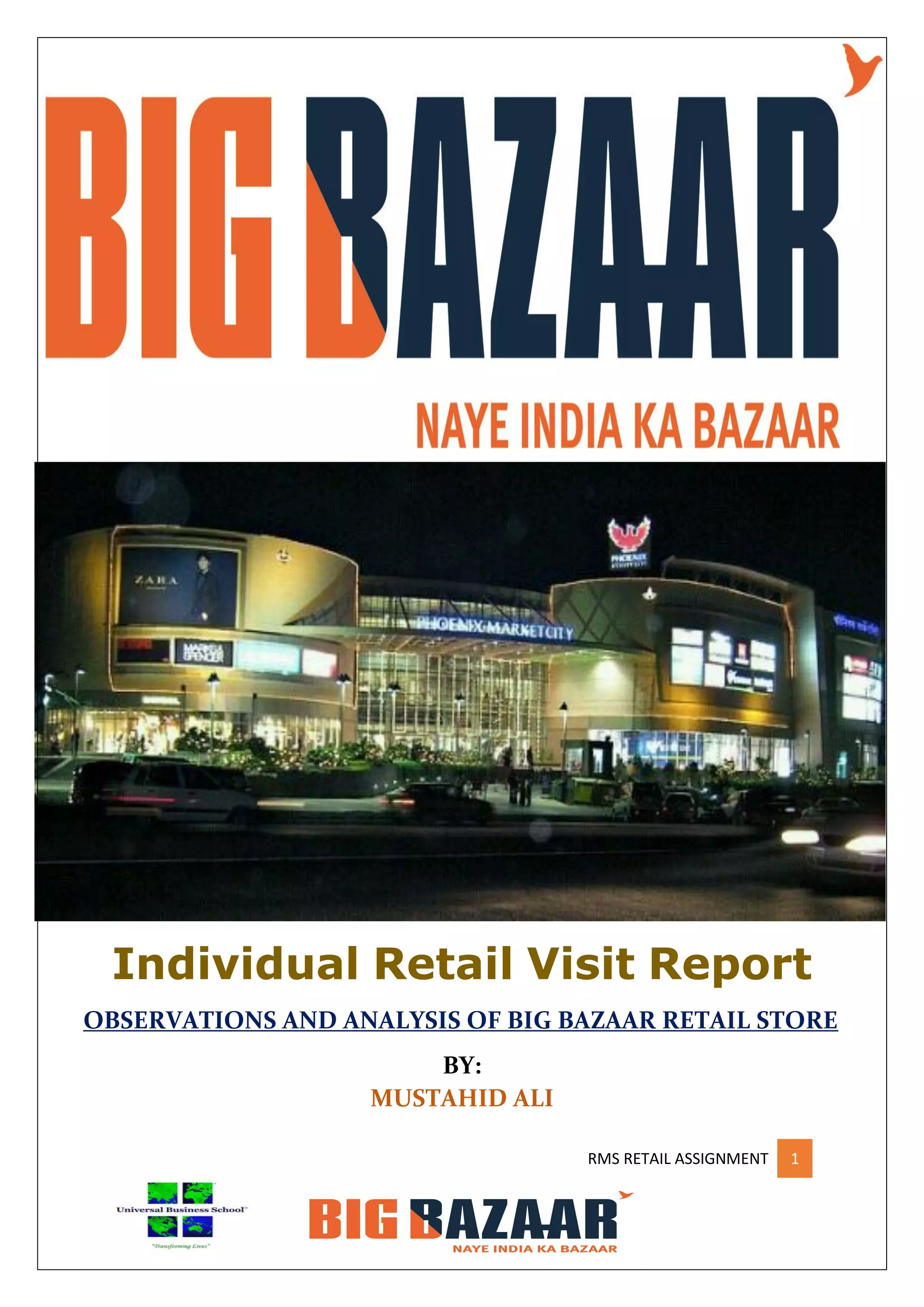 big bazaar retail visit project report | PDF