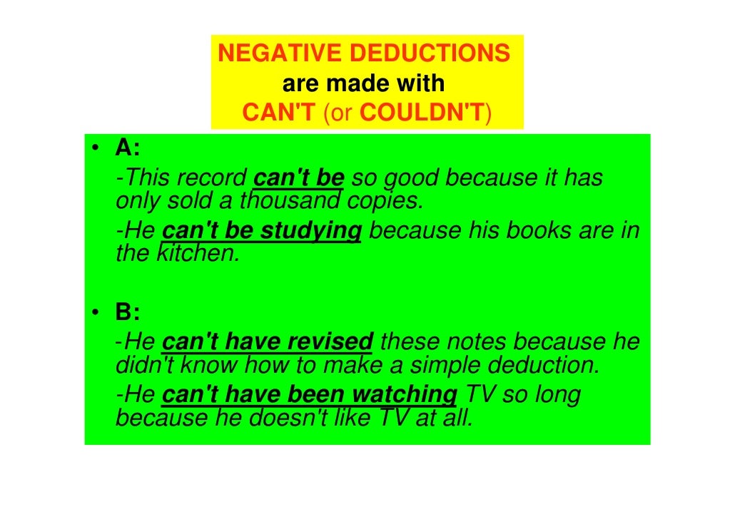 Must Deduction Grammar