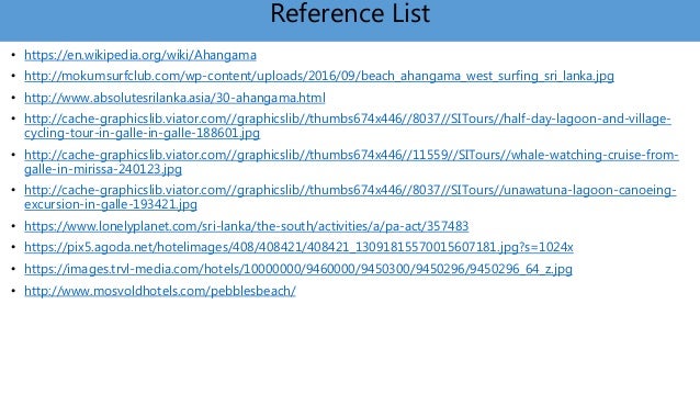 Ahangama 9 Reference List Ahangama 9 Reference List