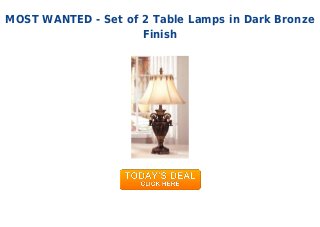 MOST WANTED - Set of 2 Table Lamps in Dark Bronze
Finish
 