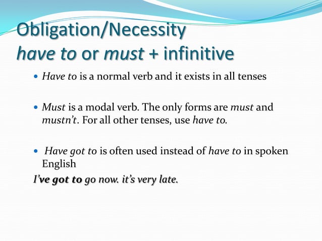 Must, have to, should | PPT