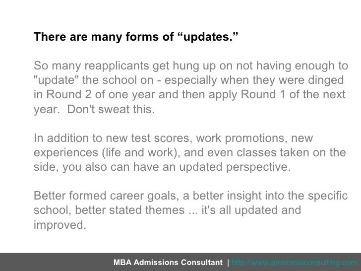 Mba reapplicant essay