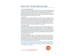 Must visit 5_tourist_spots_in_agra