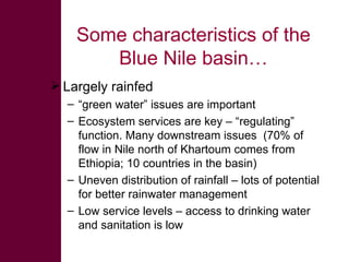 Multiple use services: Key issues in the Nile Basin of Ethiopia