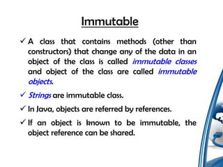 immutable class in java with mutable objects - Mendy Goodson
