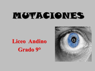 MUTACIONES  Liceo  Andino Grado 9° 