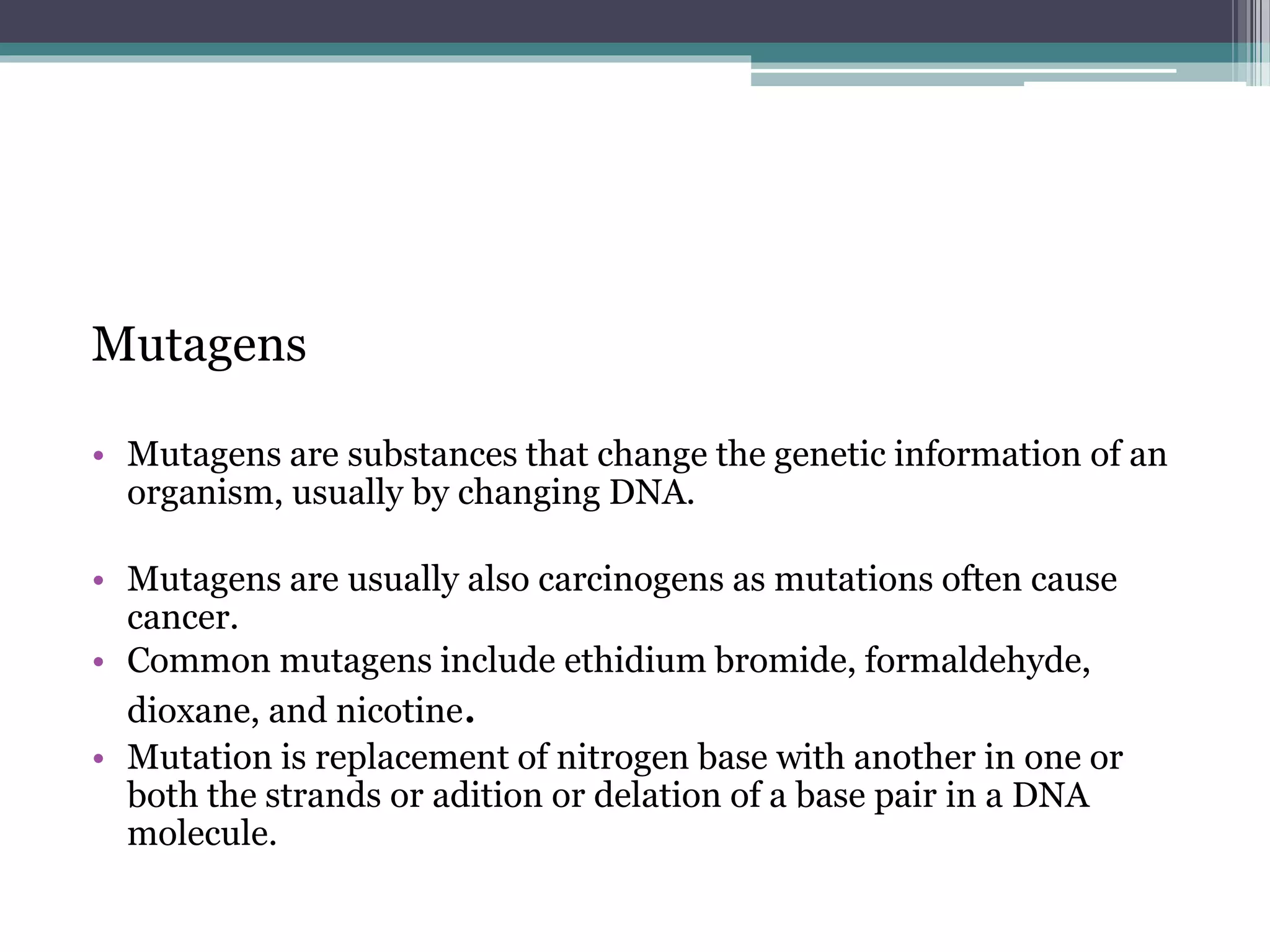Mutagens PPT