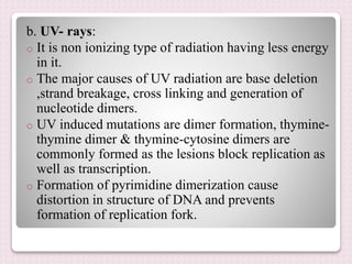 Mutagens, types of mutations | PPTX